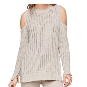 BCBGMAXAZRIA White Tressa Sweater in Denim XXS